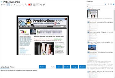 PenDriveLinux - Flamory bookmarks and screenshots