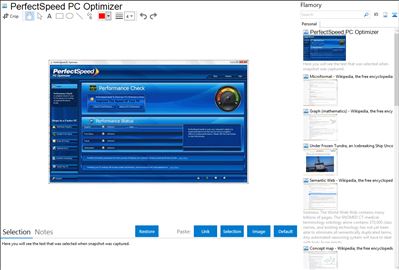 PerfectSpeed PC Optimizer - Flamory bookmarks and screenshots