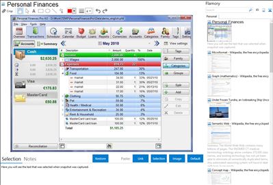 Personal Finances - Flamory bookmarks and screenshots
