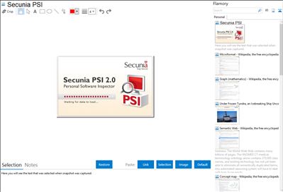 Secunia PSI - Flamory bookmarks and screenshots