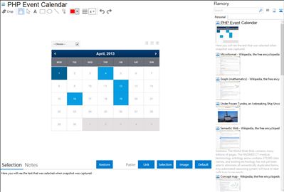 PHP Event Calendar - Flamory bookmarks and screenshots
