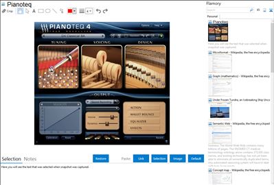 Pianoteq - Flamory bookmarks and screenshots