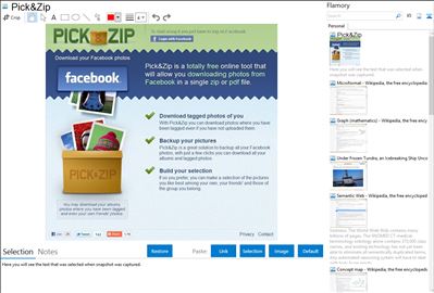 Pick&Zip - Flamory bookmarks and screenshots