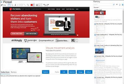 Picreel - Flamory bookmarks and screenshots