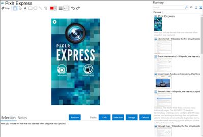 Pixlr Express - Flamory bookmarks and screenshots