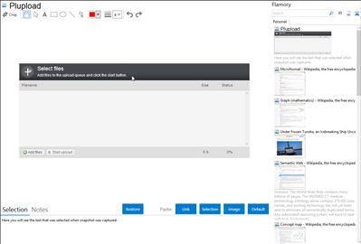 Plupload - Flamory bookmarks and screenshots