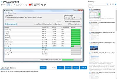 PNGGauntlet - Flamory bookmarks and screenshots