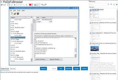 PoDoFoBrowser - Flamory bookmarks and screenshots