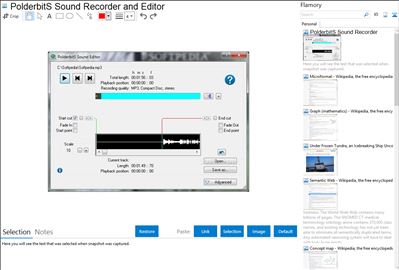 PolderbitS Sound Recorder and Editor - Flamory bookmarks and screenshots