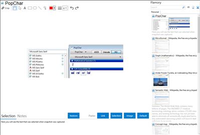 PopChar - Flamory bookmarks and screenshots