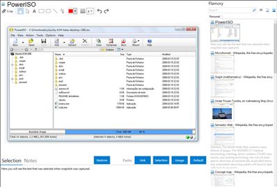 PowerISO - Flamory bookmarks and screenshots