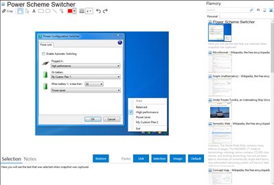 Power Scheme Switcher - Flamory bookmarks and screenshots