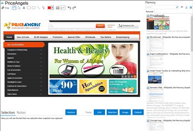 PriceAngels - Flamory bookmarks and screenshots
