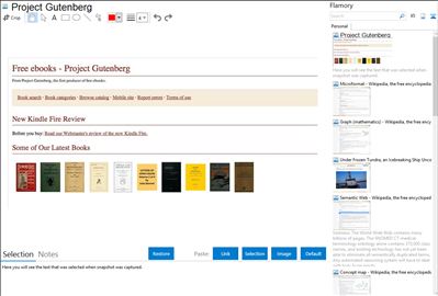 Project Gutenberg - Flamory bookmarks and screenshots
