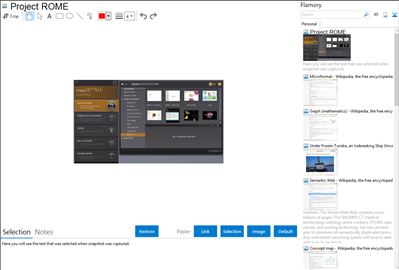 Project ROME - Flamory bookmarks and screenshots