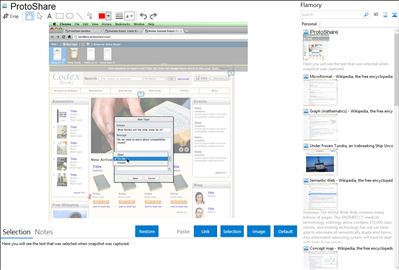 ProtoShare - Flamory bookmarks and screenshots