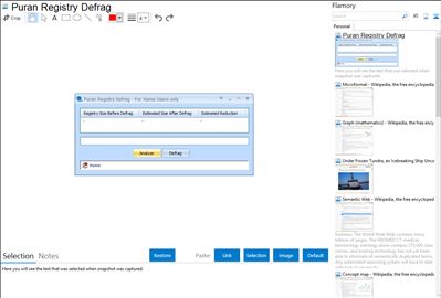 Puran Registry Defrag - Flamory bookmarks and screenshots