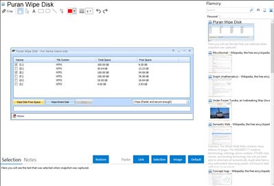 Puran Wipe Disk - Flamory bookmarks and screenshots