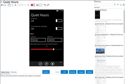 Quiet Hours - Flamory bookmarks and screenshots