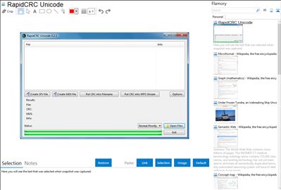 RapidCRC Unicode - Flamory bookmarks and screenshots