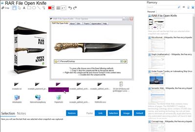 RAR File Open Knife - Flamory bookmarks and screenshots