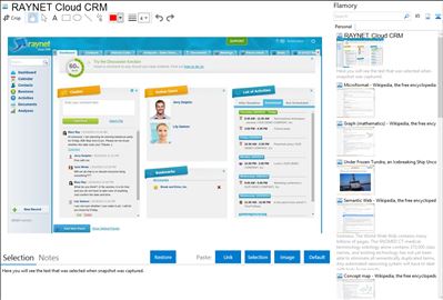 RAYNET Cloud CRM - Flamory bookmarks and screenshots