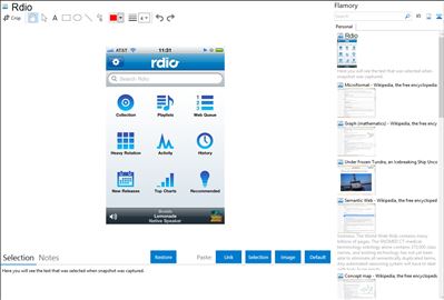 Rdio - Flamory bookmarks and screenshots