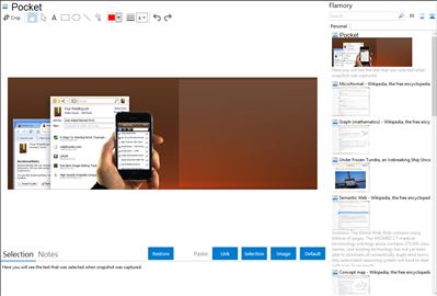 Pocket - Flamory bookmarks and screenshots