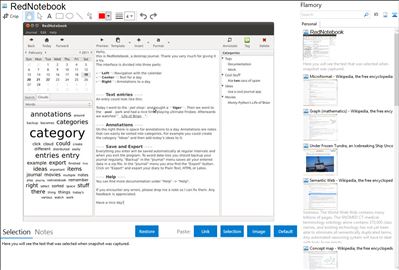 RedNotebook - Flamory bookmarks and screenshots