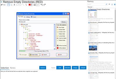 Remove Empty Directories (RED) - Flamory bookmarks and screenshots
