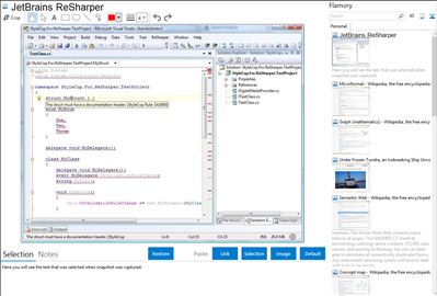 JetBrains ReSharper - Flamory bookmarks and screenshots