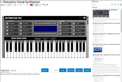 Retrostica Virtual Synthesizer - Flamory bookmarks and screenshots