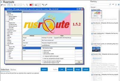Rusroute - Flamory bookmarks and screenshots