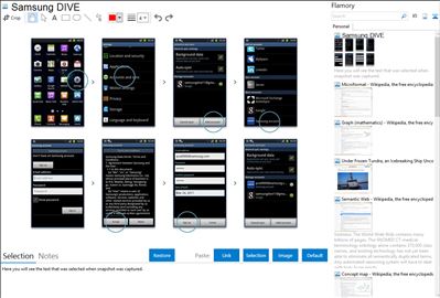 Samsung DIVE - Flamory bookmarks and screenshots