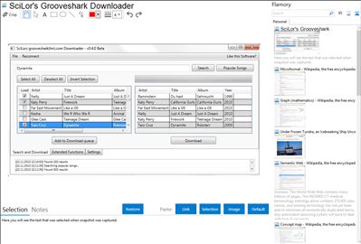 SciLor's Grooveshark Downloader - Flamory bookmarks and screenshots