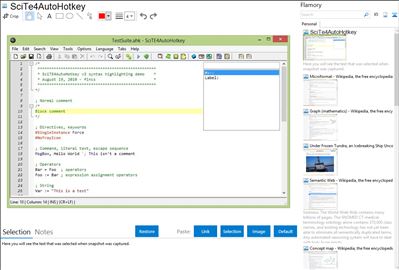 SciTe4AutoHotkey - Flamory bookmarks and screenshots