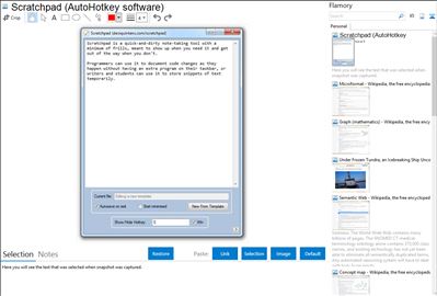 Scratchpad (AutoHotkey software) - Flamory bookmarks and screenshots