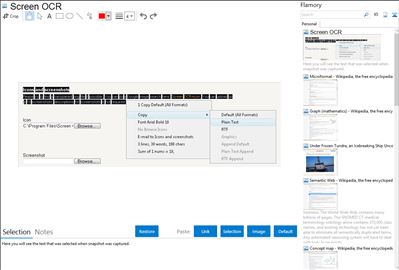 Screen OCR - Flamory bookmarks and screenshots