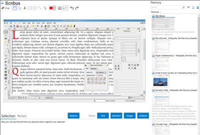 Scribus - Flamory bookmarks and screenshots