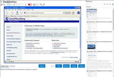 SeaMonkey - Flamory bookmarks and screenshots