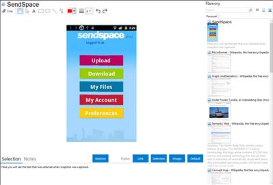 SendSpace - Flamory bookmarks and screenshots