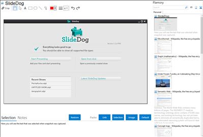 SlideDog - Flamory bookmarks and screenshots