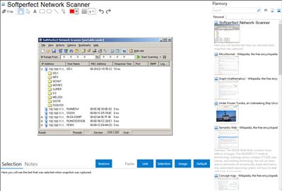 Softperfect Network Scanner - Flamory bookmarks and screenshots