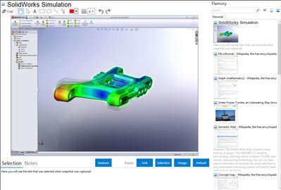 SolidWorks Simulation - Flamory bookmarks and screenshots