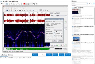 Sonic Visualiser - Flamory bookmarks and screenshots