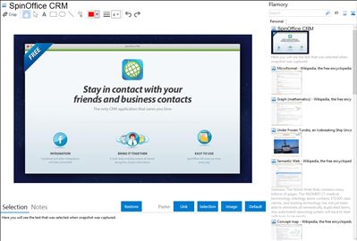 SpinOffice CRM - Flamory bookmarks and screenshots