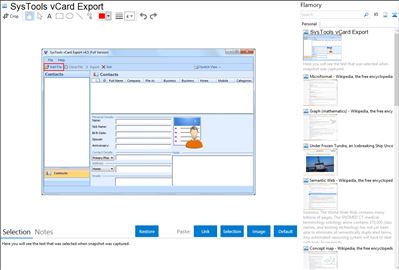 SysTools vCard Export - Flamory bookmarks and screenshots