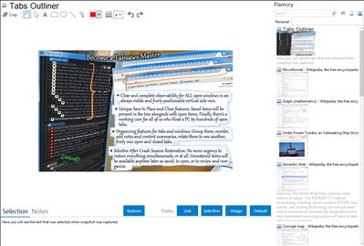 Tabs Outliner - Flamory bookmarks and screenshots
