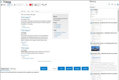 Tclssg - Flamory bookmarks and screenshots