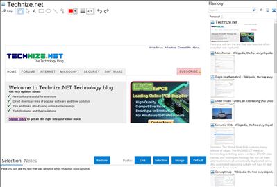Technize.net - Flamory bookmarks and screenshots